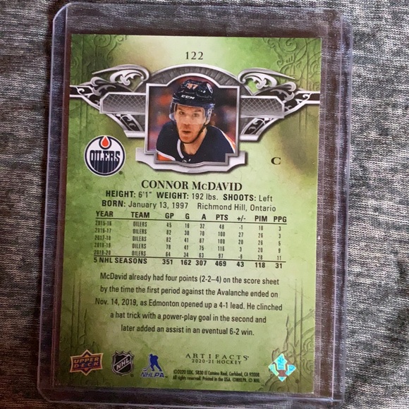 🔥🔥CONNOR MCDAVID ARTIFACTS 088/499🔥🔥 - Picture 4 of 5